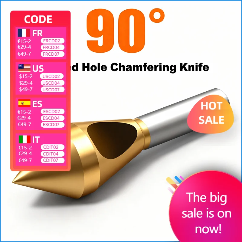 

M35 кобальтовый титановый станок для снятия фаски, 90-градусный резак для снятия фаски, инструмент для снятия фаски из высокоскоростной стали и металла 2-5/5-10/10-15/15-20 мм