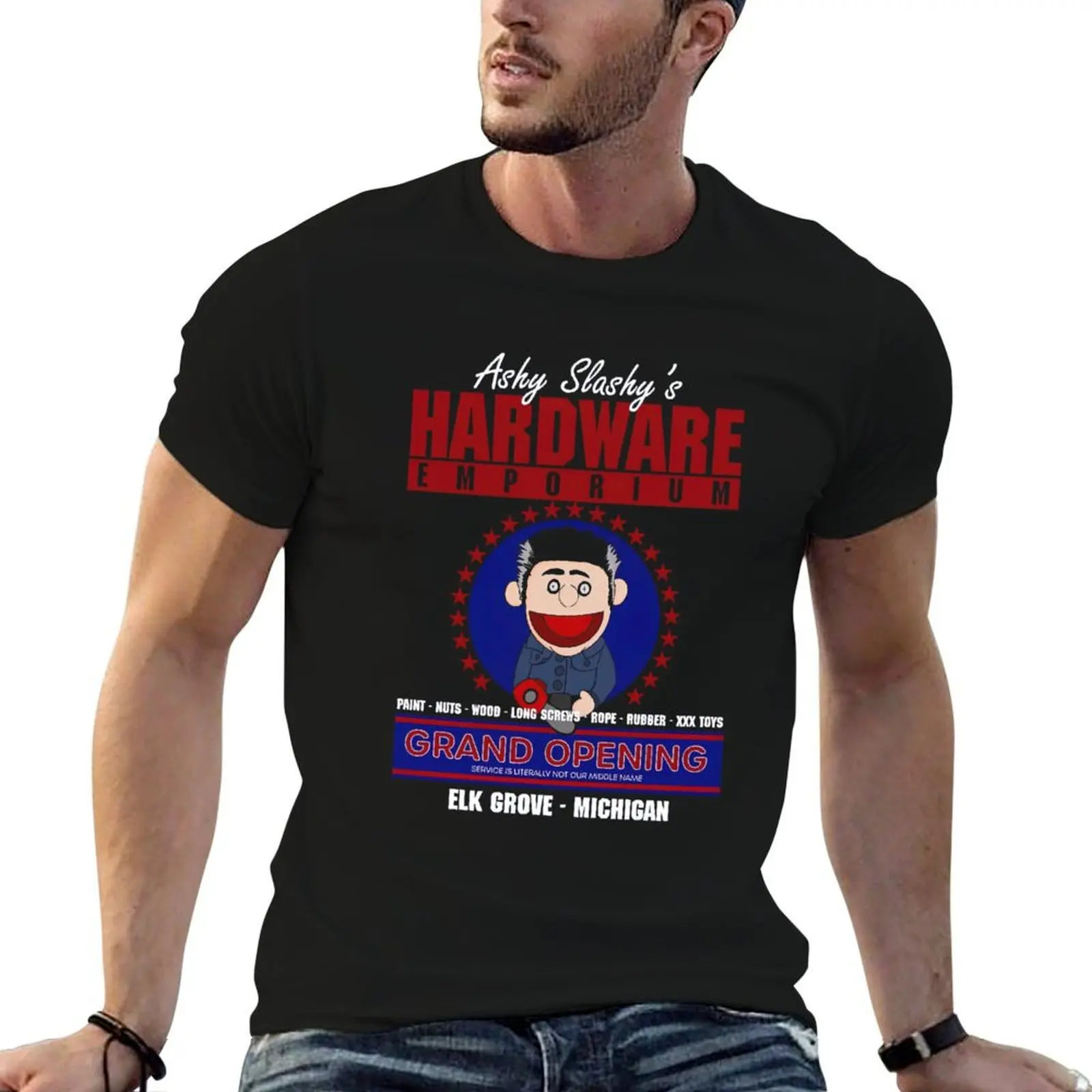 Фото Футболка Ashy Slashys Hardware Emporium, повседневный легкий топ с короткими рукавами №1