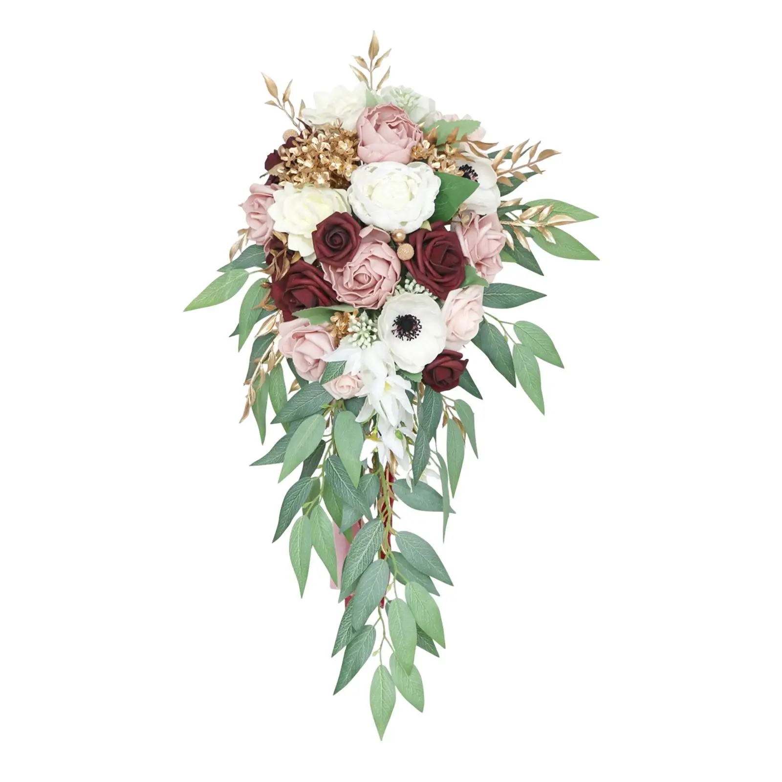 

22.05 Inch Artificial Bridal Bouquet, bouquet for Wedding, Ceremony, Anniversary, Bridesmaid Holding Flowers