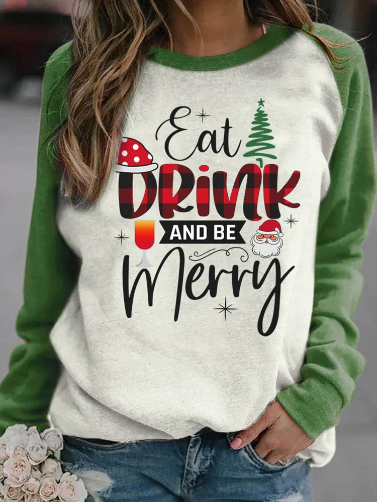 

Winter Fashion Hoodie Women Crewneck Sweatshirt Lettered Printed Loose Korean Pullovers Long Sleeve Shirts