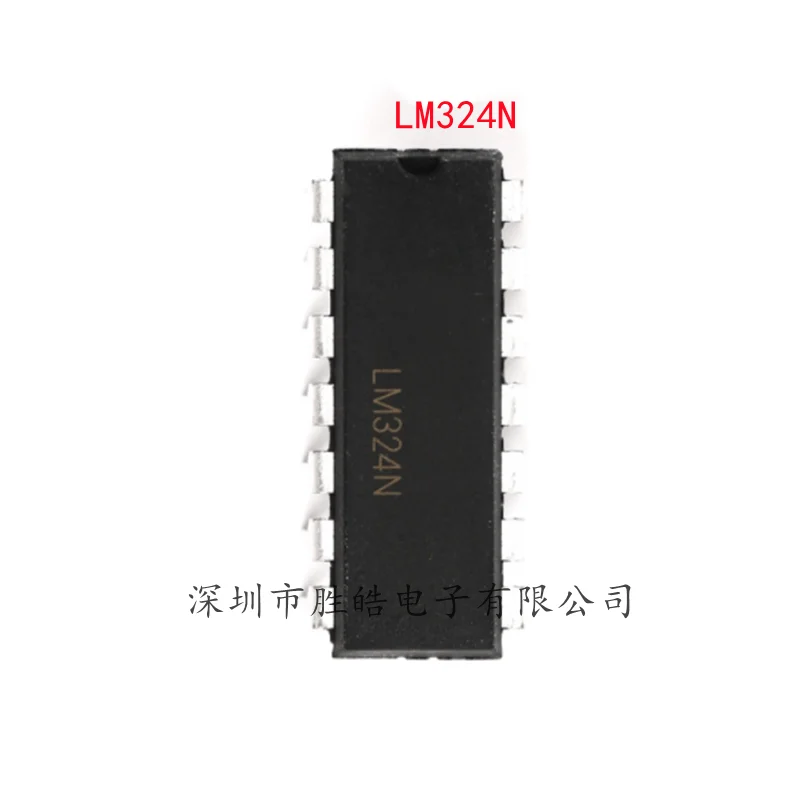 

(10PCS) NEW LM324N LM324 Four Way Operational Amplifier DIP-14 Straight 14 Feet Integrated Circuit