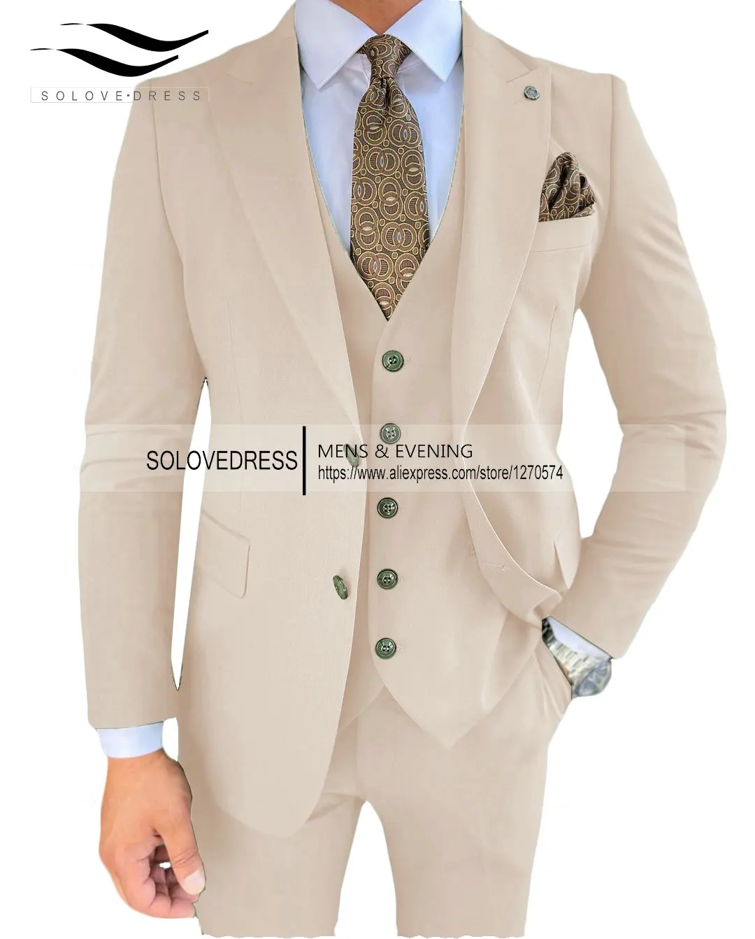 Light Blue Slit Mens Suits 3 Piece Black Shawl Lapel Casual Tuxedos for Wedding Groomsmen Suits Men 2022 (Blazer+Vest+Pant)