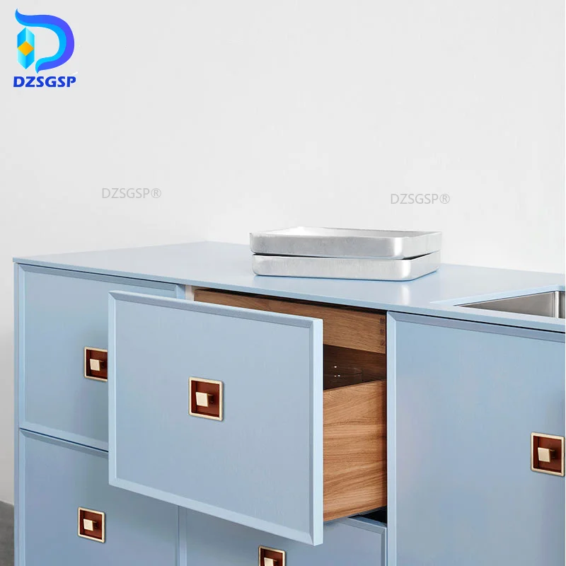 

Modern Hidden Cabinet Door Handles and Knobs Leather + Zinc Alloy Insert Embedded Handle Drawer Pulls Furniture Handle Hardware