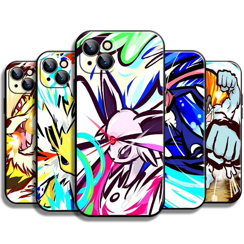 

Pokemon Pikachu For Apple iPhone 13 12 11 Pro Mini X XR XS Max SE 5 6 6S 7 8 Plus Phone Case Soft Carcasa Coque Silicone Cover