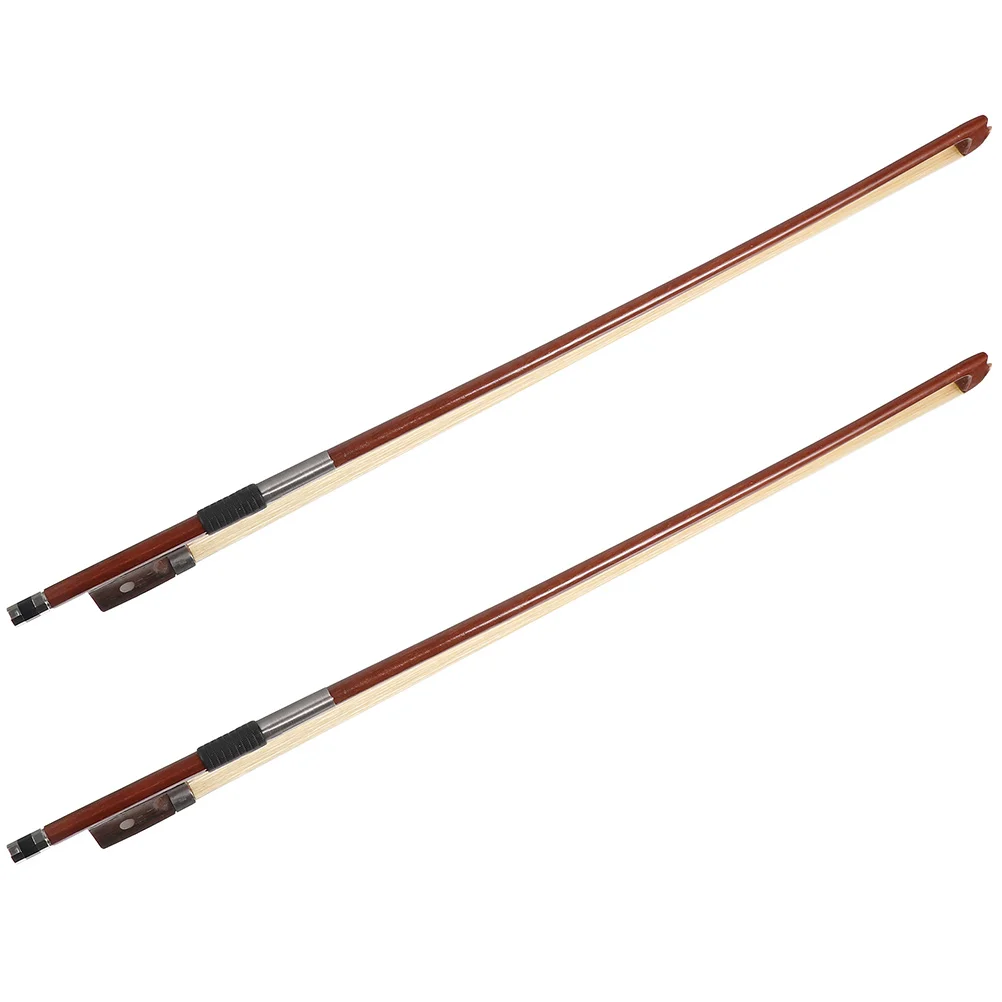 

2 Pcs Music Accessories Violin Instrument Parts Bow Replace Replacement Wood Made Red Sandalwood Musical Supply Student