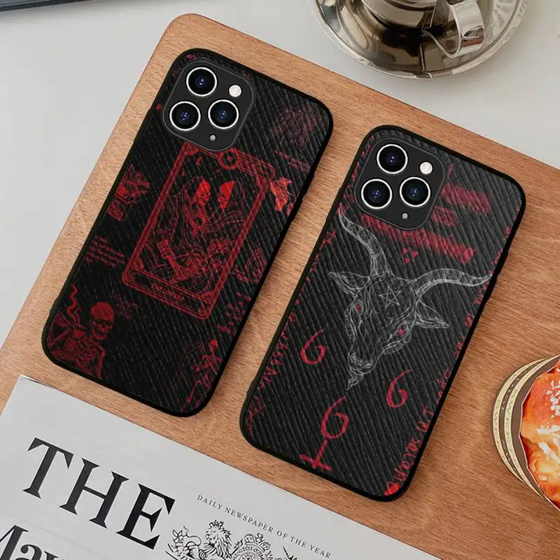 

Devil Satan Phone Case Hard Leather Case for iPhone 11 12 13 Mini Pro Max 8 7 Plus SE 2020 X XR XS Coque
