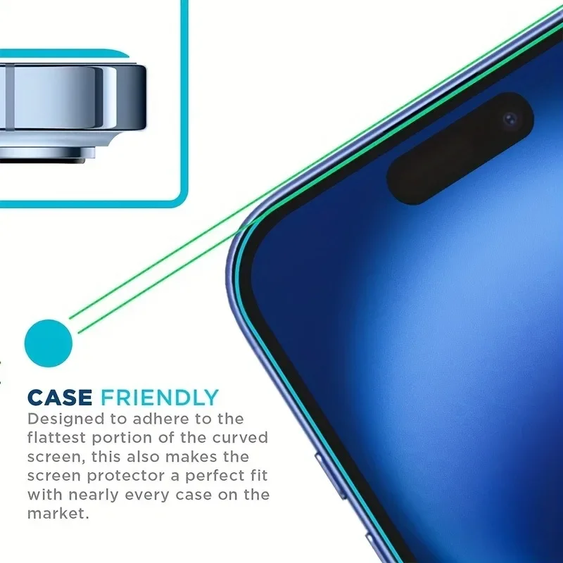Защитная пленка из закаленного стекла 30D для iPhone 17 Air, 14, 13, 11, 15, 16 Pro Max, 12 Mini, 16e, XS, XR, X, 8, 7 Plus, 16 Pro (art.: 3920db958f72f) - 3920db958f72f