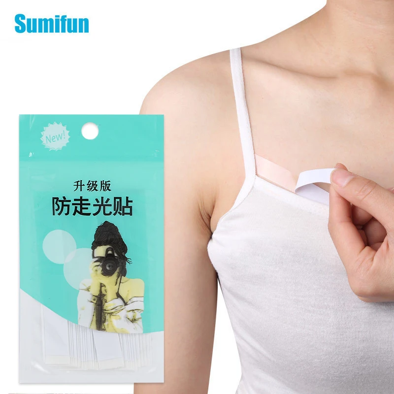 

36Pcs/bag Shirt Invisible Stickers Collar Fixed Sticker Non-Slip Fixed Transparent Non-Marking Anti-Glare Double-Sided Tape