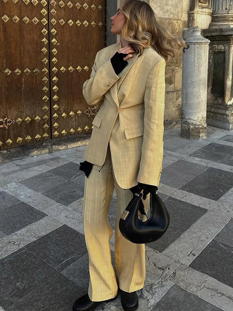 Женский Повседневный костюм с асимметричным подолом свободный однотонный