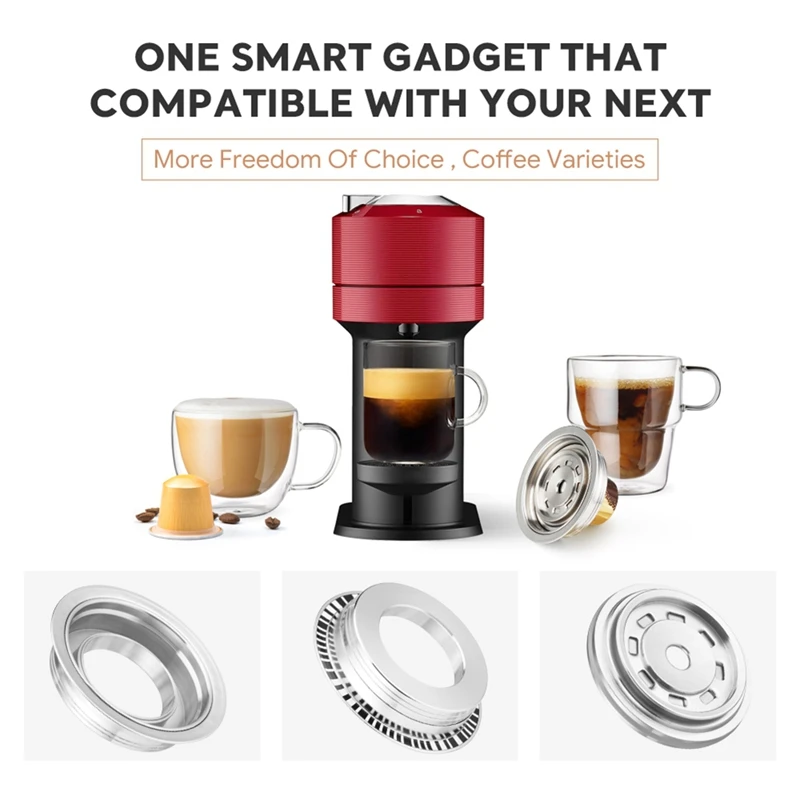 Капсулы преобразуются в капсулы Vertuoline Vertuo для кофемашины Next и Delonghi