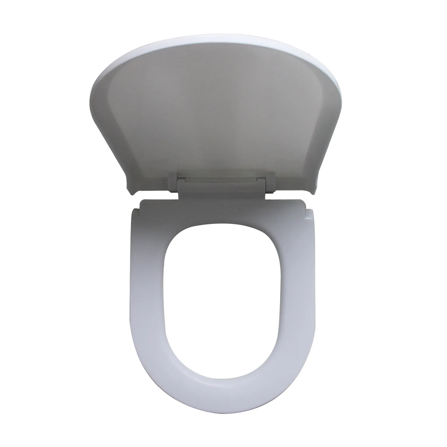 ПП пластиковая белая крышка сиденья для унитаза круглая открытая передняя часть