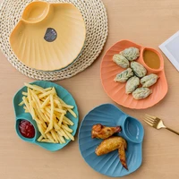 shell shape spit bone plate dish snack dessert nut fruit bone plate container tray food french fries ketchup holder