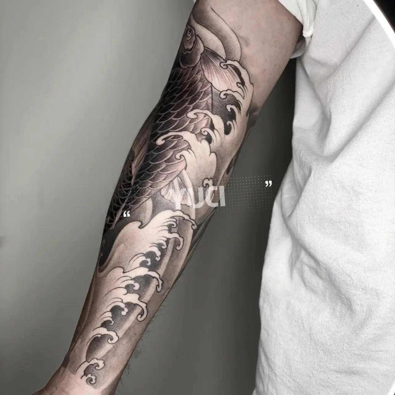 

herbal juice Tattoos Temporary Waterproof Tattoo Retro Waves Art Carp Fish Arm Tatto Cheap Goods Carnival Tatoo Festival Sticker