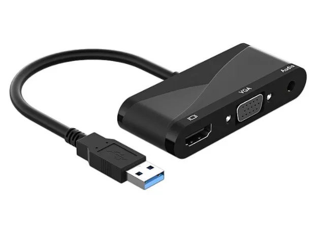 

Адаптер VGA совместимый с USB 3,0 и HDMI, 1080P, HDMI-совместимый и выход синхронизации VGA с аудиоразъемом 3,5 мм, usb