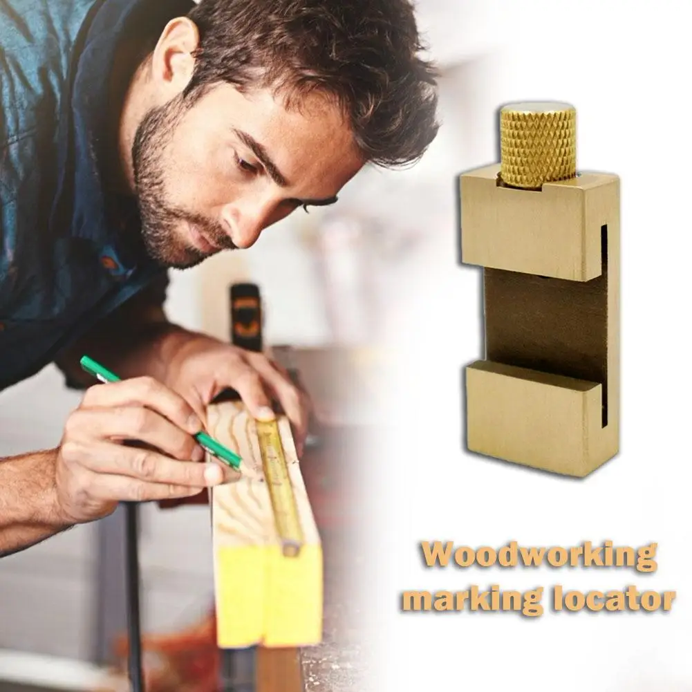 

0-30cm Steel Ruler Brass Locator Positioning Block Woodworking Angle Scriber Use Conveninently and Operation Simple