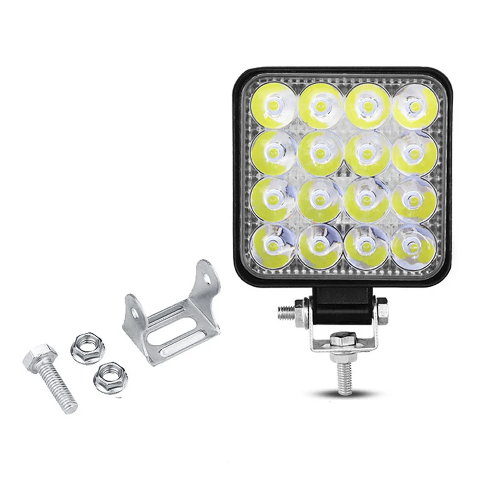 

1 PC 16LED Car Work Light 1200LM Pod Lighting 24v White Spotlight LED Headlights 48W For SUV ATV Offroad Vehicles Trucks Boats