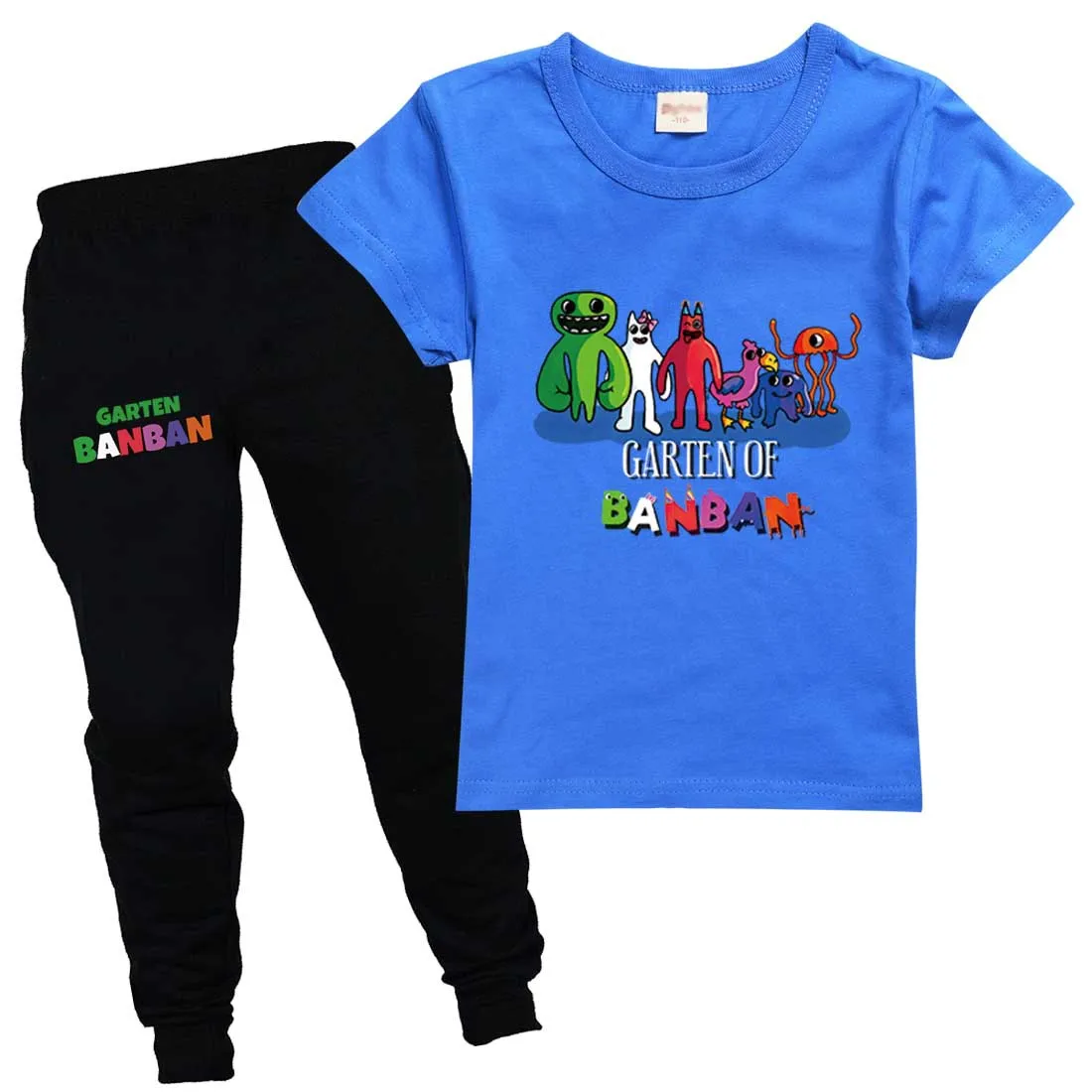 

2-16Y Garden of Ban Ban Clothes Kids Short Sleeve T-shirts + Pants 2Pcs Sets Toddler Girls Outfits Baby Boys Summer Clothing Set