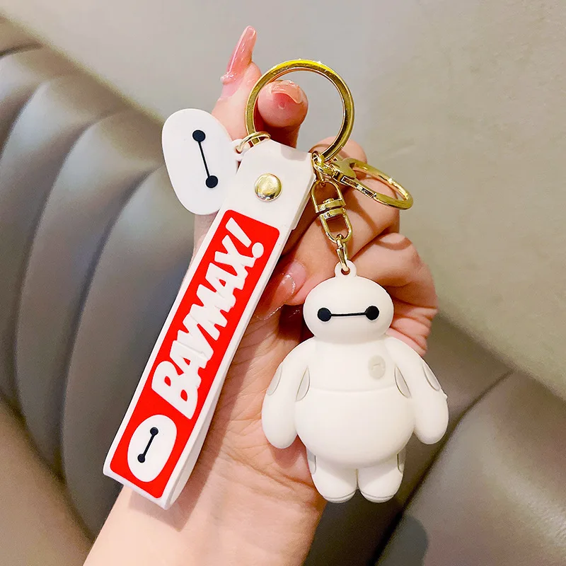 

Disney Series Keyring Anime Figure Baymax Keychain Big Hero Six Cartoon Doll Pendant Cute Fashion Key Ring Accessories Gift