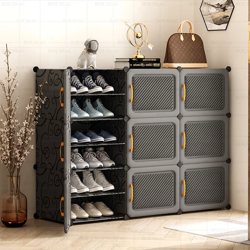 

Simple Organizer Shoe Cabinet Modular Dustproof Headboards Indoor Storage Shelf Dorm Shoe Rack Mats Zapatera Home Furniture