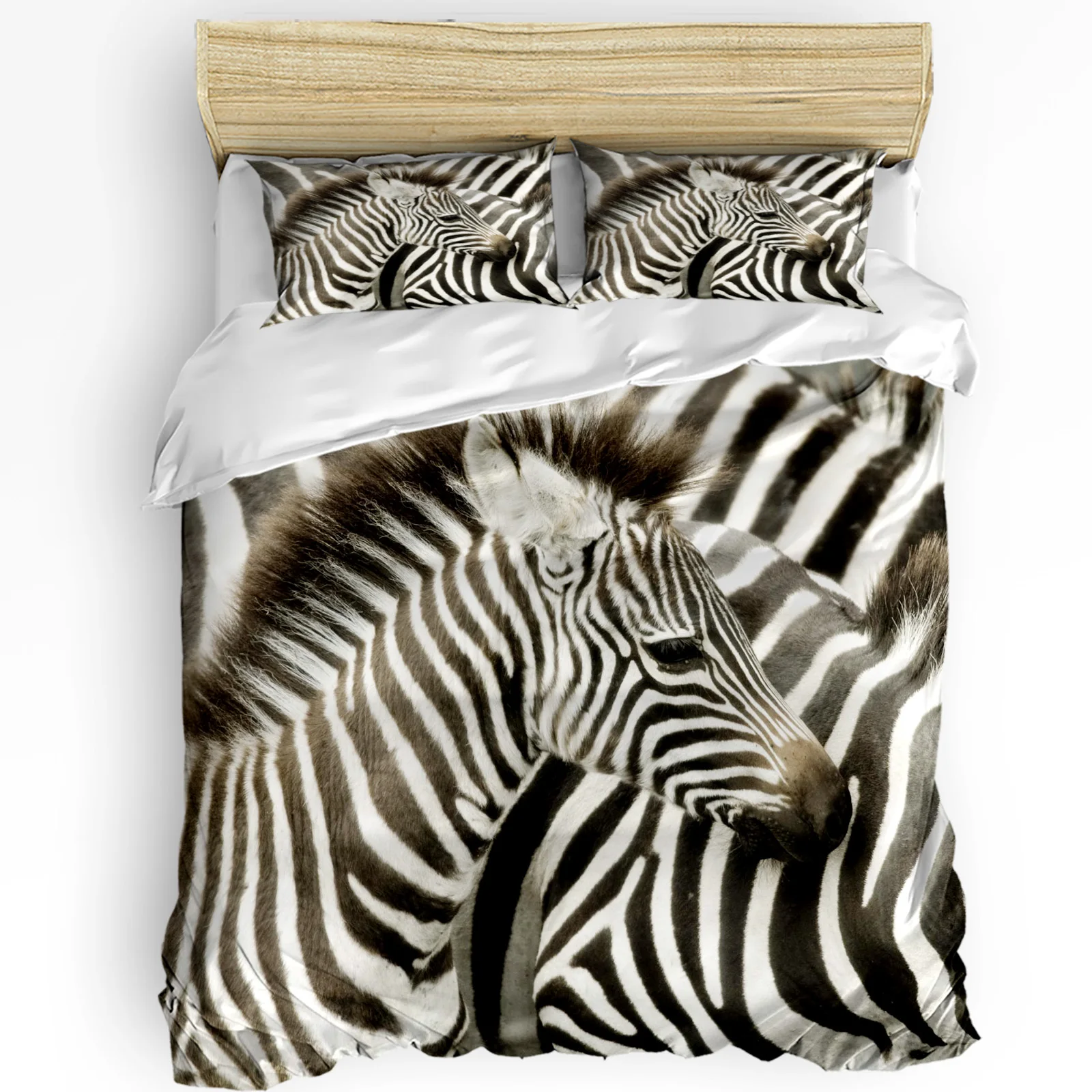 

Wild Animal Zebra Printed Comfort Duvet Cover Pillow Case Home Textile Quilt Cover Boy Kid Teen Girl Luxury 3pcs Bedding Set