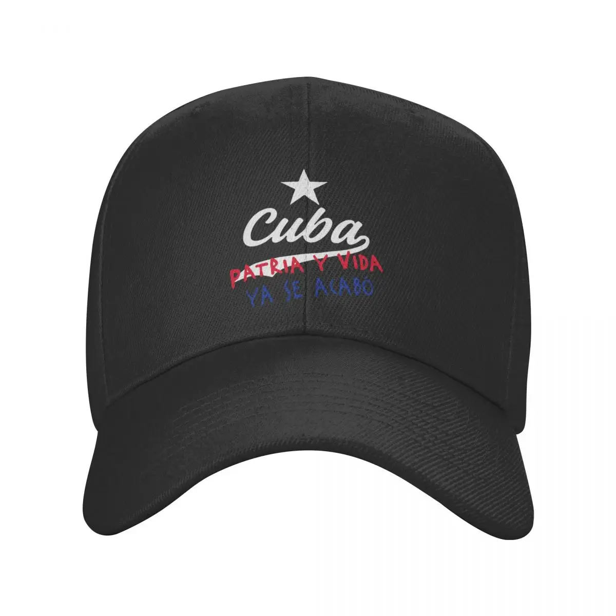 

CUBA PATRIA Y VIDA Baseball Cap Unisex Hip-Hop Trucker Hat Viva Bandera Cubana Hats Adjustable Polyester Golf Hats Summer Hat