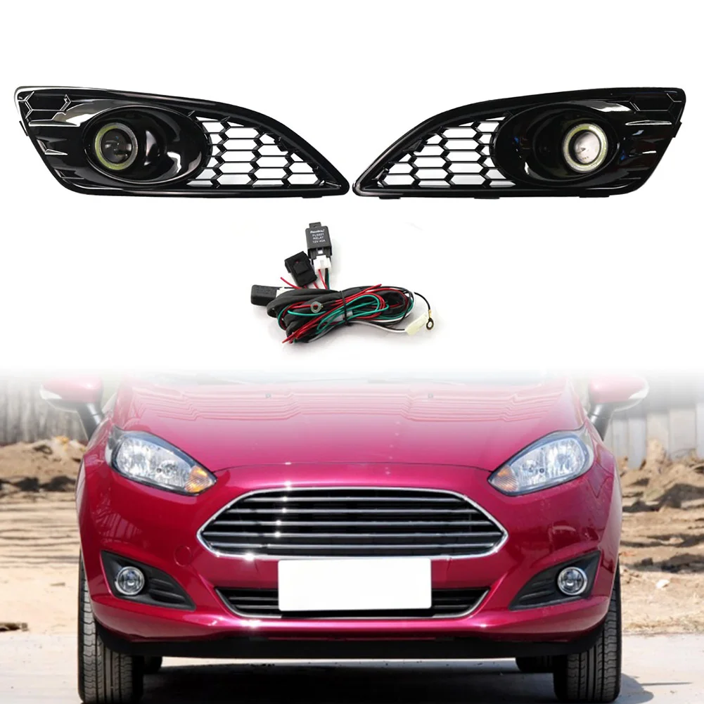 2X передний бампер автомобиля боковая светодиодная противотуманная фара решетка