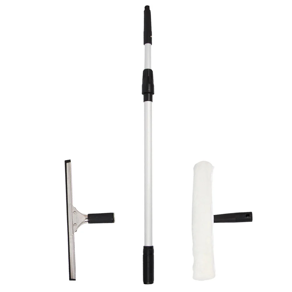 

Telescopic Window Cleaner Cleaning Squeegee Kit Brush Scrubber Long Handle Brushes Household