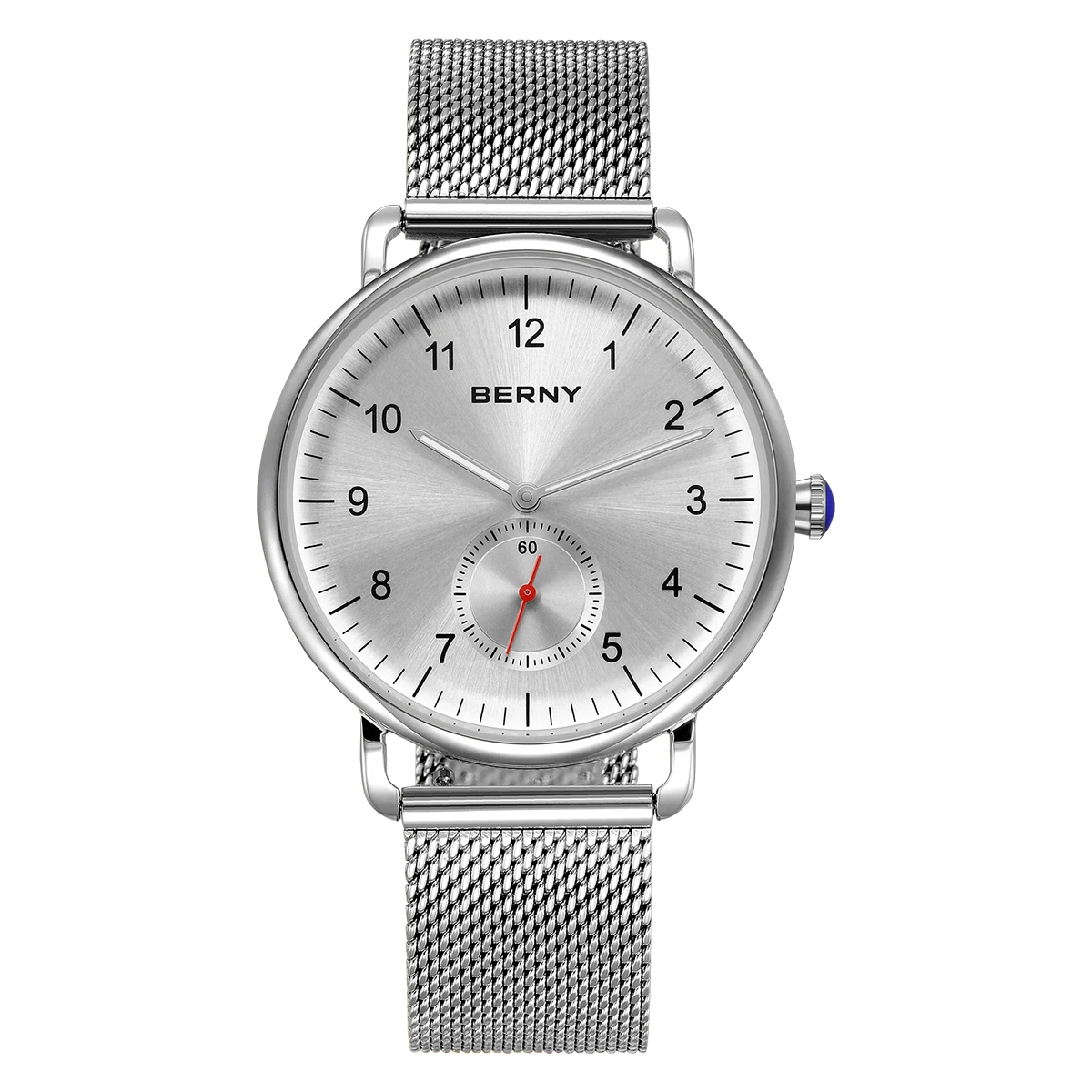BERNY Мужские часы Кварцевые наручные в современном стиле Классические элегантные