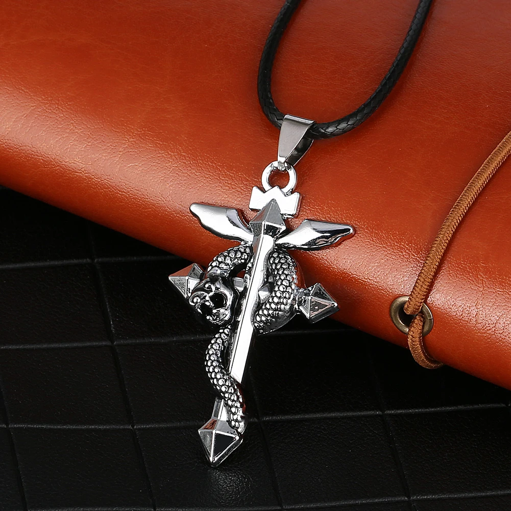 Pocket Watch Pendant Set Japan Anime Retro Quartz Clock Mens Classic Digital Watch Face Leather Fine Necklace Gift for Husband