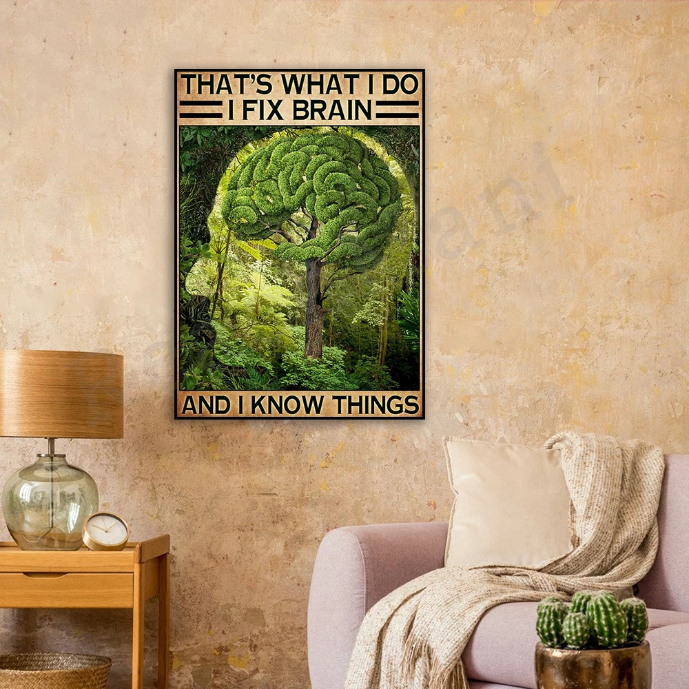 

Neurology Forest Repair Brain Vertical Poster Decor Canvas Print