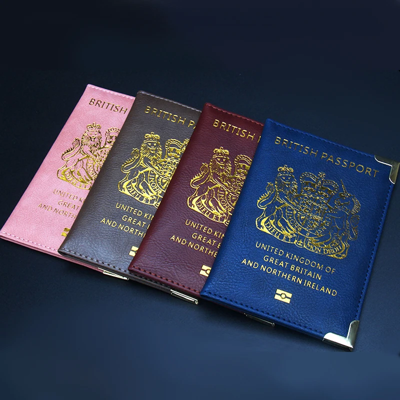 

Copper Foot British Passport Bag PU Air Ticket Passport Package Thin Passport Holder Cover Simple Protective Clip Passport Case