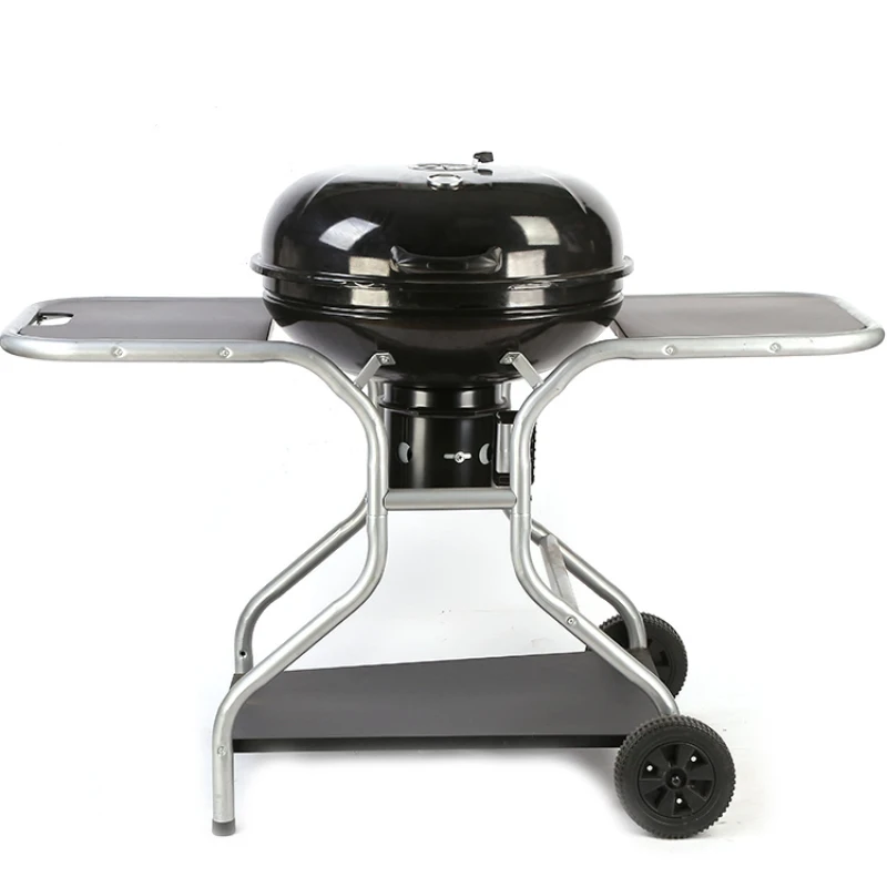 

Camping Outdoor Barbecue Grill Portable Charcoal BBQ Grill with Trolley