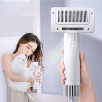 2 in 1 portable dog blow dryer fast pet hair dryer portable steel needle comb pet grooming tools pet brush self cleaning mascota
