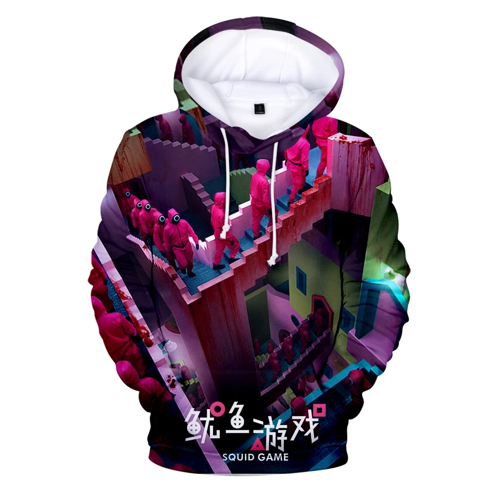 

Luxury Creative Cosplay Squid Game 3D Print Hoodies Sweatshirts Boys/Girls Long Sleeve Hoodie Casual Adult/child Pullovers Tops