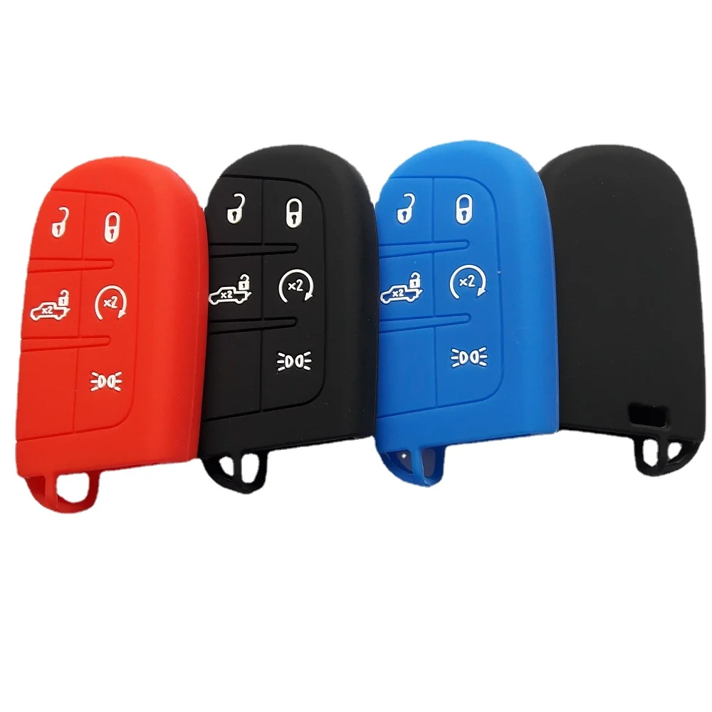 Protecting Skin Jacket For Jeep Silicone Remote Holder Dodge Chrysler 5 Button Smart Key Case Cover | Автомобили и мотоциклы