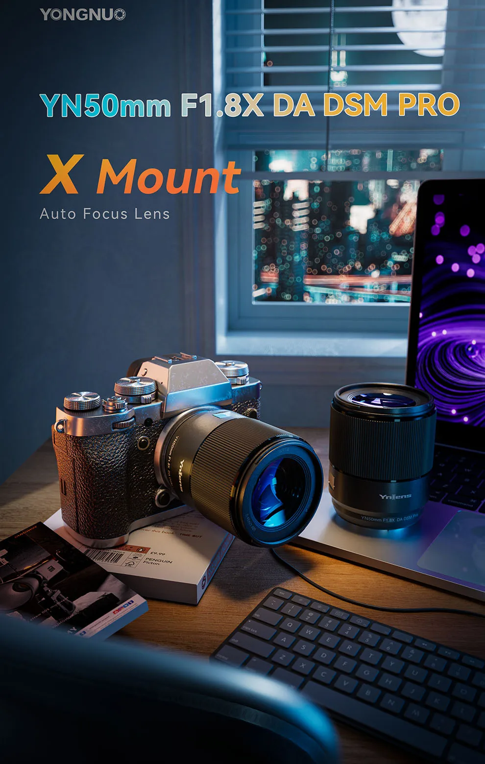 YONGNUO Camera Lenses YN50mm F1.8X DA DSM PRO For Fujifilm X Mount