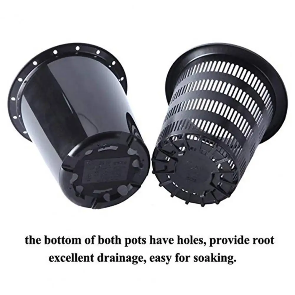 

Versatile Flowerpot Lightweight Reusable Prevent Root Rot Nursery Planter Flower Pot Plant Container 1 Set