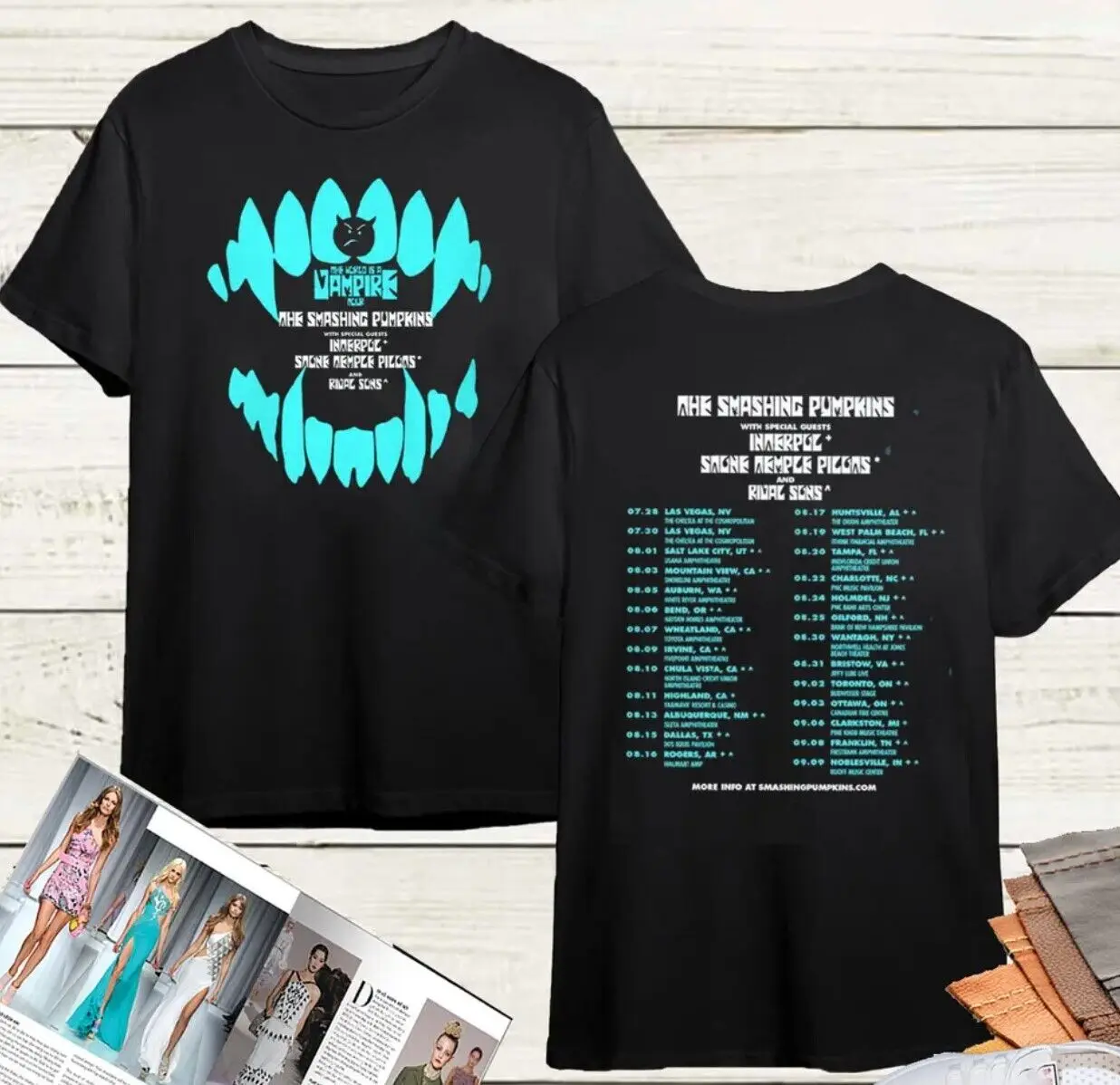 The Smashing Pumpkins World-это футболка вампира 2-сторонняя