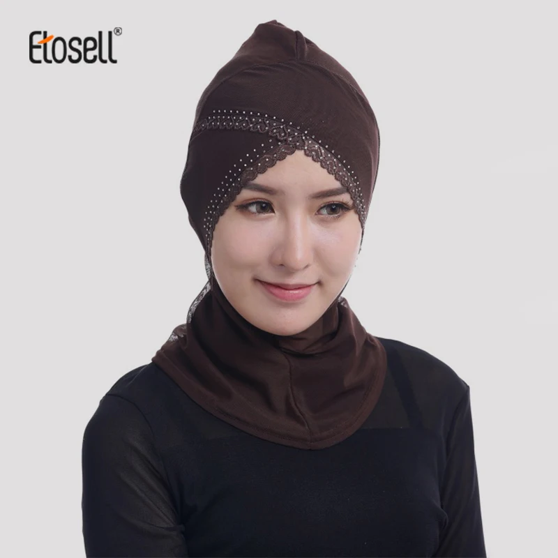 Etosell Women Muslim Diamon Lace 