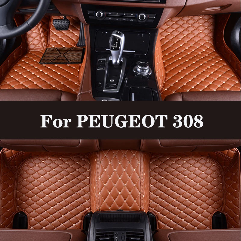 

HLFNTF Full surround custom car floor mat For PEUGEOT 308 2016-2019 car parts car accessories Automotive interior