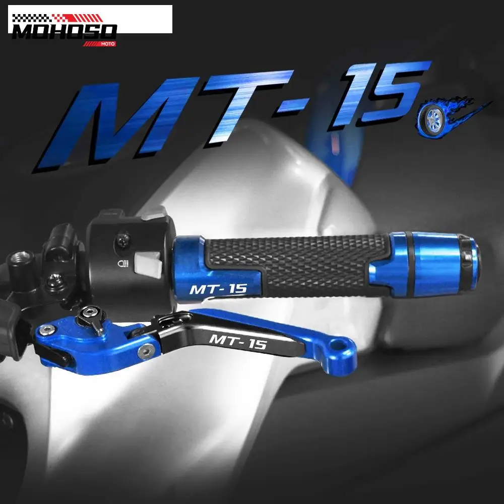 

Motorcycle Accessories Aluminum Brake Clutch Levers Handlebar Hand Grips Ends For Yamaha MT15 MT 15 MT-15 MSLAZZ150 2005-2019