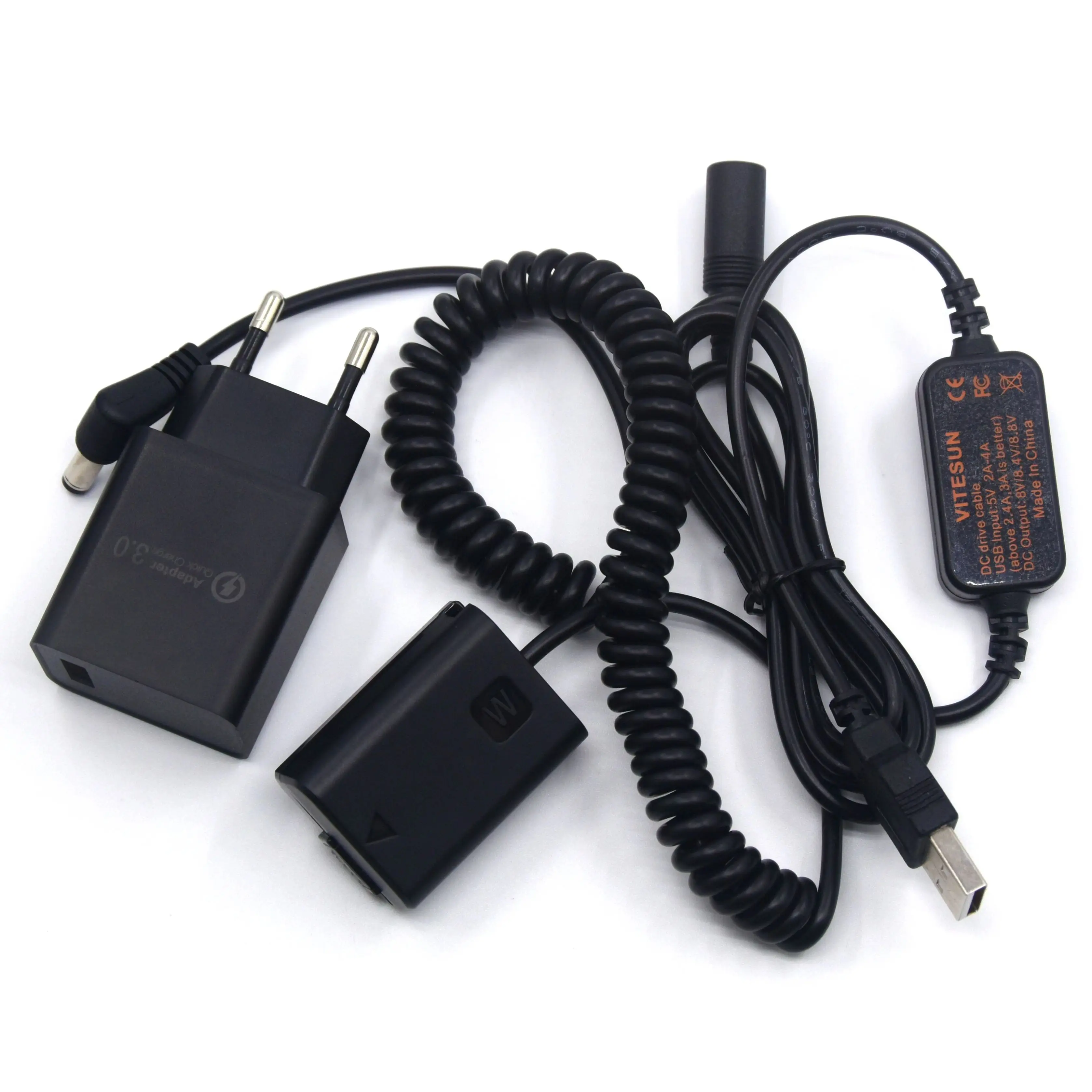 18 Вт зарядное устройство USB - DC кабель питания AC PW20 NP FW50 Sony ZV E10 A6000 DSC RX10 NEX3 A3500 A3000