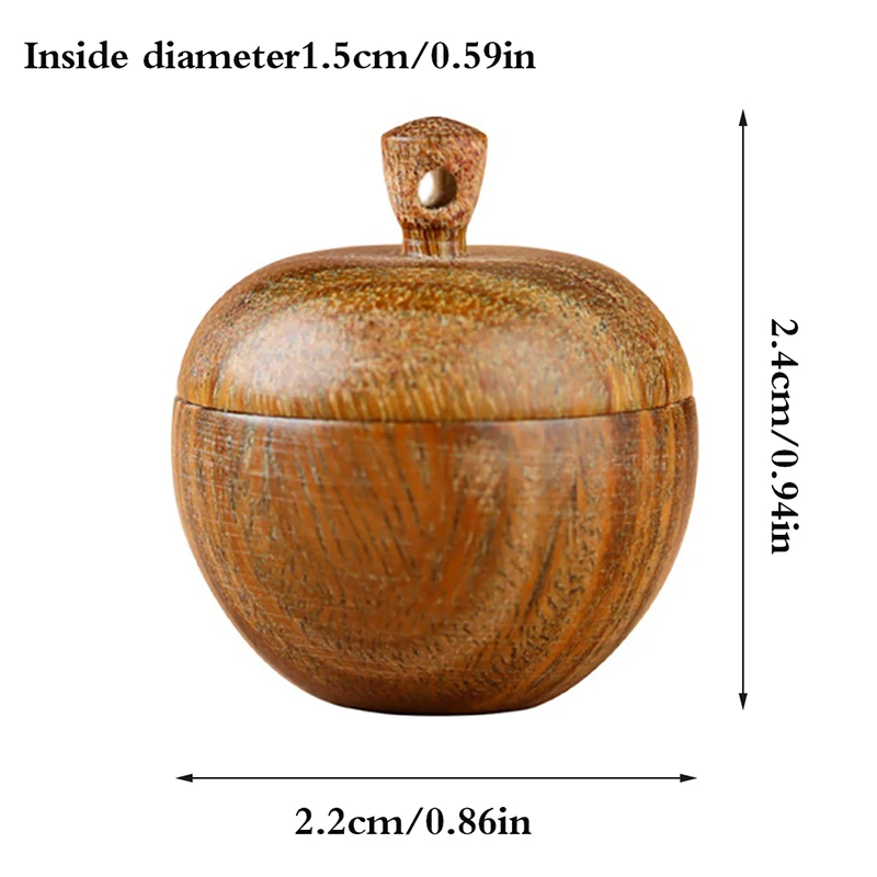 

1Pcs Solid Wood Medicine Pill Box Mini Sandalwood Rescue Pill Case Portable Storage Sealed Can For Outdoor First Aid Tool