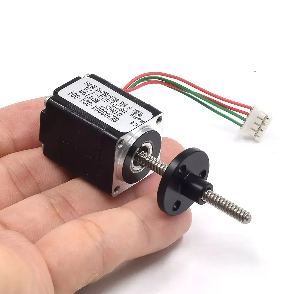 

2-фазный 4-проводной шаговый двигатель Nema 8 Mini, Т-образный винт, шаговый двигатель, линейный двигатель для 3D-принтера