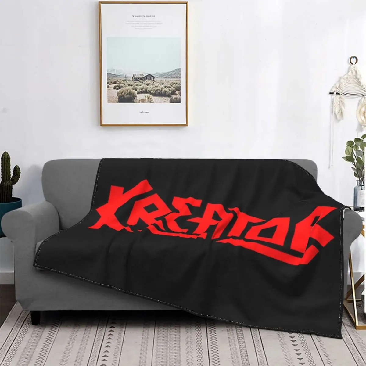 

Kreator-Manta a cuadros con capucha para el sofá, para cama colcha, manta a cuadros