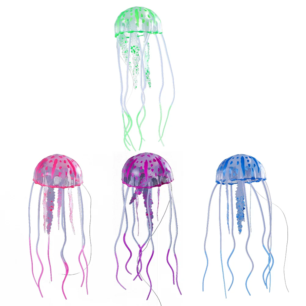 

Aquarium Tank Decor Fake Floating Artificial Decoration Decorationswith Moving Ornament Jellyfish Accessories