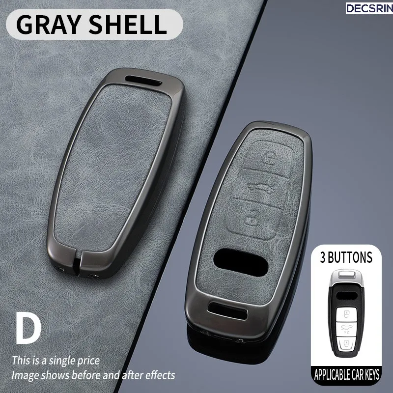 

Новый Кожаный Чехол Для Автомобильного Ключа Audi Q8 RSQ8 A6 C8 S6 RS6 A7 S7 RS7 A3 8Y A8 D5 4N RS E-tron GT Q4 Q7 4M - Алюми...