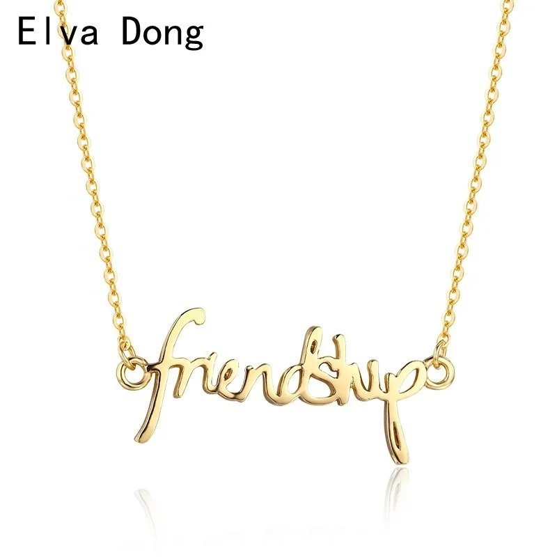 Женское колье с буквенным кулоном Дружба | Украшения и аксессуары