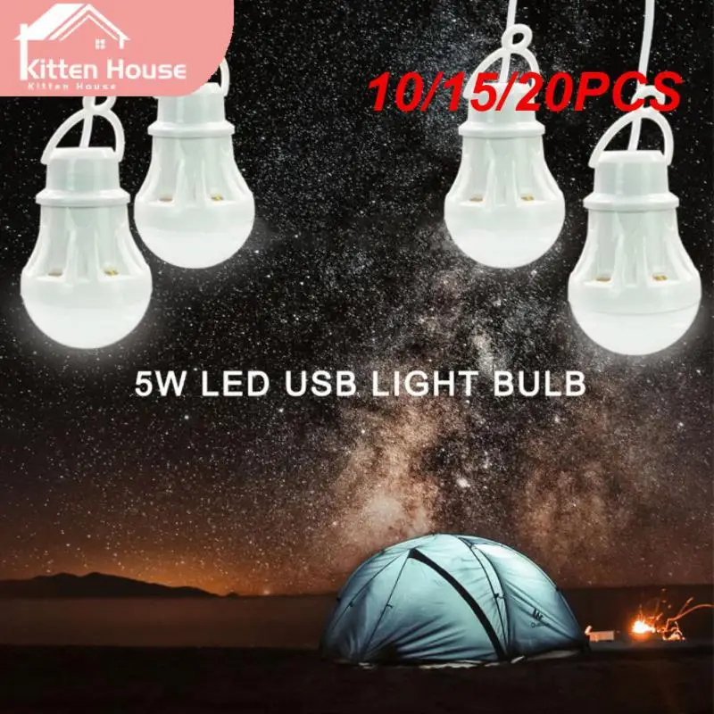 

10/15/20PCS Usb Power Usb Lamp Bulb Book Light Tent Lighting Led Light Mini Led Lantern Night Light Wholesale