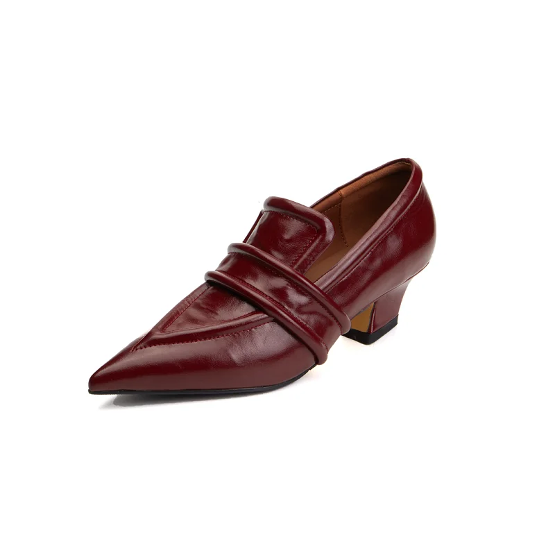 Женская обувь на среднем каблуке сексуальные туфли-лодочки в базовом стиле